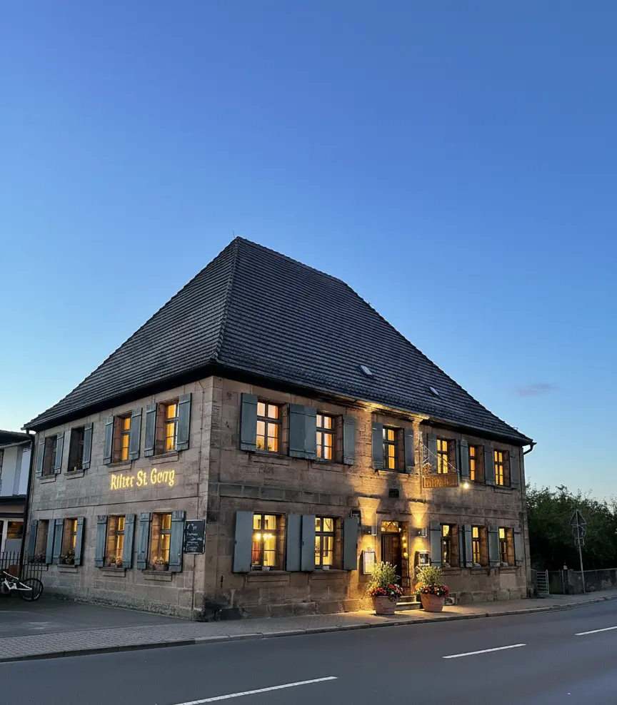 Gasthof Ritter St. Georg Außenansicht und Eingang