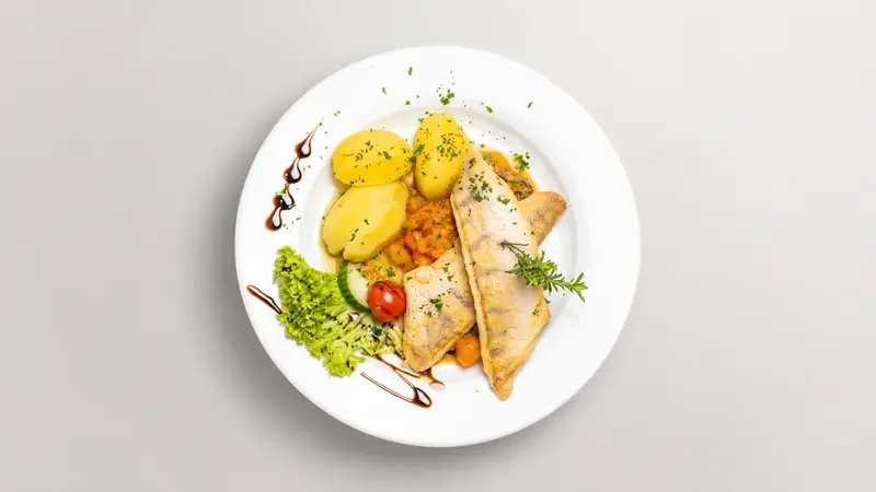 Zanderfilet mit Kürbisragout